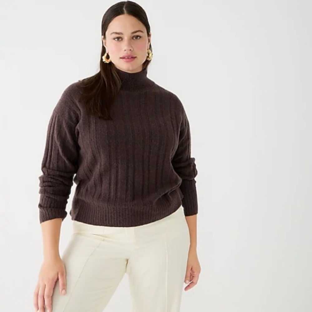 J. Crew Ribbed Mockneck sweater